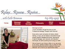 Tablet Screenshot of massagebycathi.com